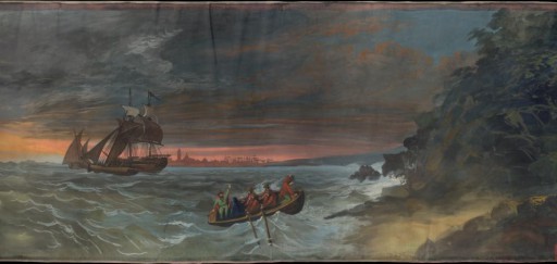 La flottiglia  catturata e Garibaldi fugge con Anita.