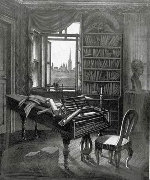 Camera nella quale Beethoven suonava il piano. 1827