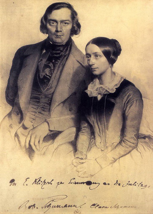 Robert and Clara Schumannn, circa 1847