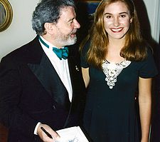 Federico's daughter Lindsay with James Galway @ Duke University. Lindsay performed with LSO on all Federico's albums.  