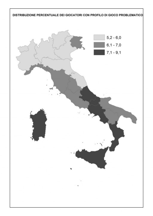 Espad®Italia 2014 – Distribuzione percentuale degli studenti  italiani che hanno giocato d’azzardo nell’ultimo anno e che  hanno un profilo di gioco definito problematico 
