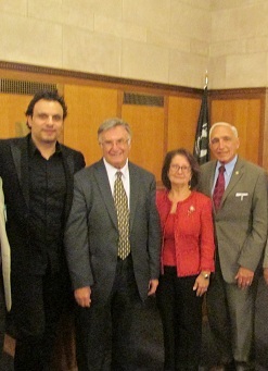 From the left: The tenor Alfio Bonanno, Prof. Carlo Sclafani, Prof. Lucrezia Lindia and Cav. Uff. Joseph Sciame