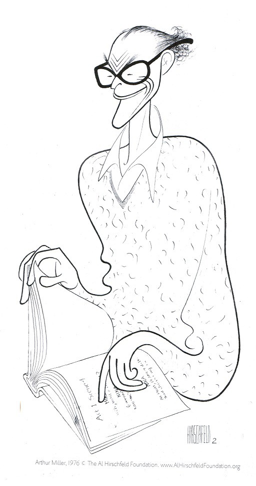 Arthur Miller as sketched by Al Hirschfeld.