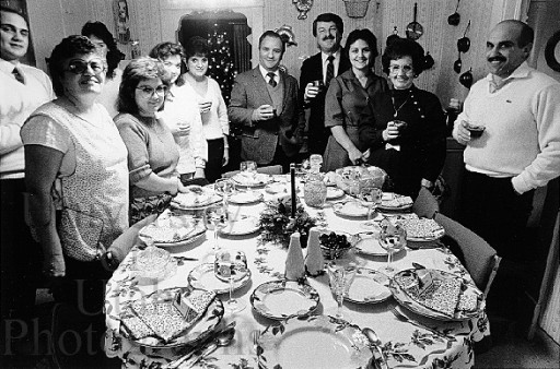 An Italian American family ready for Christmas dinner...
