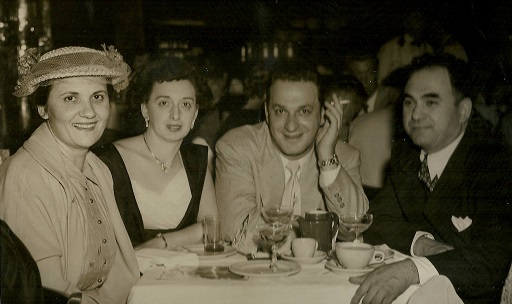 From left: Teresa Mautone-Tortora with two friend and her husband Vincent, circa 1952