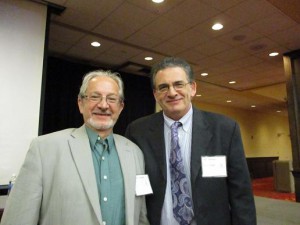 From the left, the author with Professor Michael Krassner