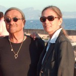 FOTO # 2 Lucio Dalla and Diana De Curtis, Toto’s Granddaughter on the set of a documentary on Toto’