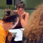 working during the World Wide Lab theater workshop in Brooklyn, New York.  credit Tom Henning