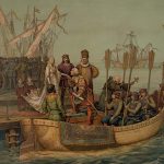 Christopher-Columbus-Print-Isabella-I-bidding-farewell-August-3-1492