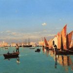 9. Ciardi G. – Veduta della laguna veneziana, 1882, olio su tela 62 x 102 cm