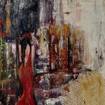 Federica Pelliccia, Passi nella notte, acrilico su tela, 2018, cm 50 x 70