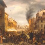 7. Canella Carlo Porta Tosa in Milano (il 22 marzo 1848), olio su tela 74 x 94,5 cm