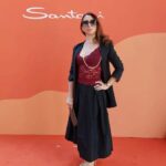 la giornalista Loragno all’evento Santoni
