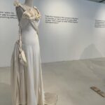 A dress on display at the fashion exhibition of Yohji Yamamoto in Milano