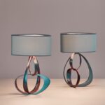LAMPE VOLUBILE, bronzo laccato con colore camaleonte di Hervé Van Der Straeten