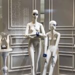 Sicis jewelry window store with Aloof Mannequins Miniatures