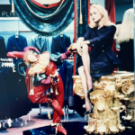 Window display by Eric Feigenbaum at Sterns department store, Jersey City. Rootstein’s Fiona Mannequin