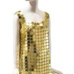 Bonaveri Schlappi Mannequin with gold lurex dress Paco Rabanne